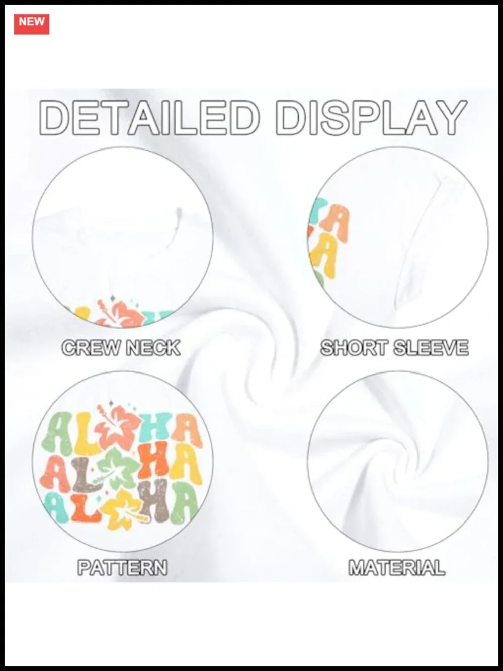 Women's Cropped Hawaiian T-Shirt Floral Graphic Beach Tee Tropical Vacation Top